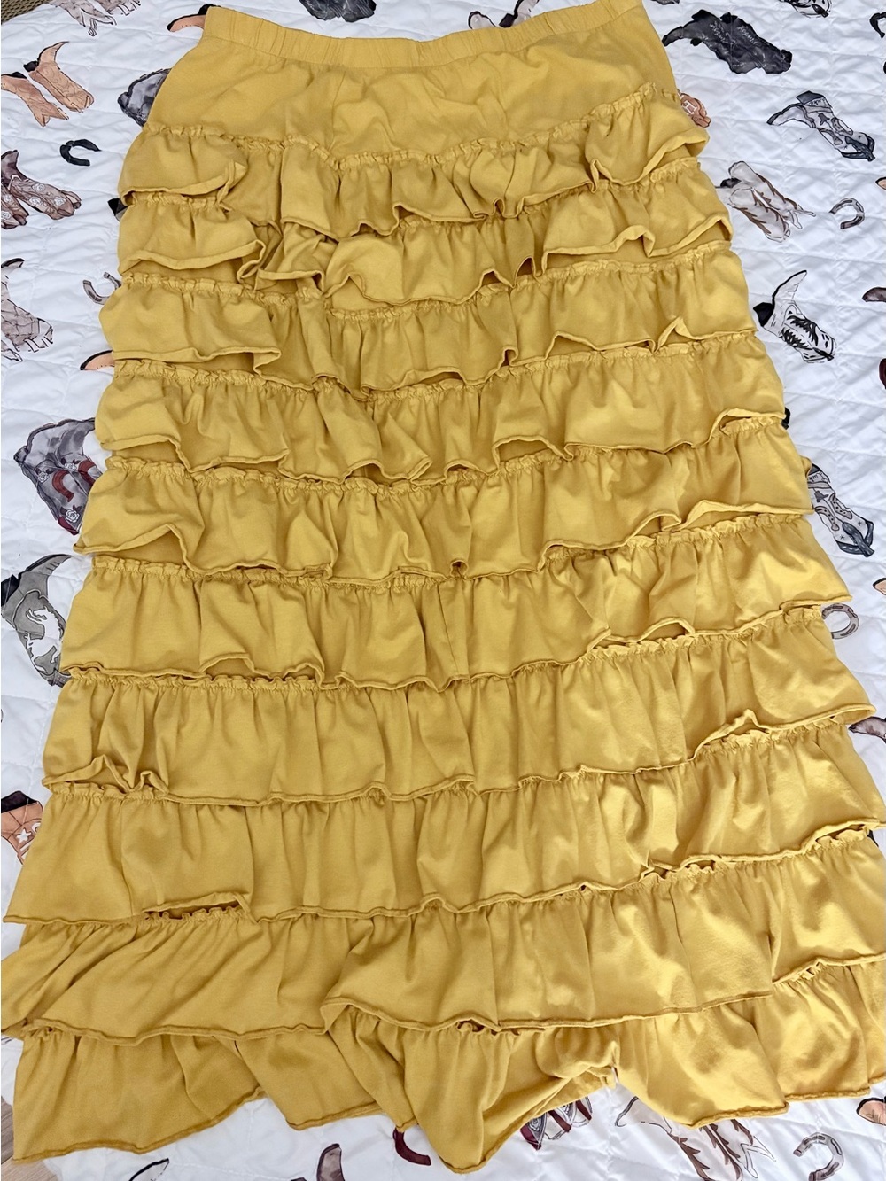 Sweet Modesty Ruffle Maxi Skirt - Picture 2 of 4